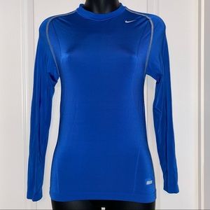 Nike Pro Blue Long Sleeve Top